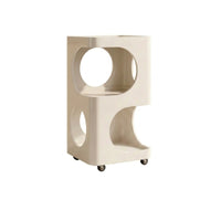 Rolling Salon Trolley Open-Frame Rolling Organizer with Shelves Multi-Purpose