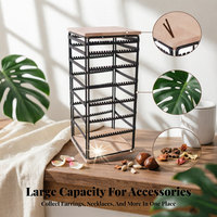Rotating Display Rack Glasses Display Stand 7 Tier Rotating Rack Easy to Assemble Space Saving