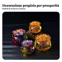 Yuan Bao Wealth Decoration Auspicious Design Crystal Wealth Bag for Office, Shop