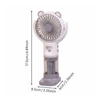 USB Spray Fan 3 Wind Speeds Personal Appliance Portable for Office, Travel, Kids