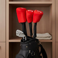 3 Pieces Sport Wood Headcover Set Snug Fit Soft Sport Headcovers Numbered Club Head Protectors Long-Lasting Sports Equipment