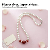 2 Pieces Faux Pearl Necklace and Bracelet Set Ideal Gift Pearl Jewelry Set