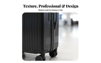 Wheels Front-Opening Rolling Luggage Combination Lock Trolley Case Lightweight Carry-on Bag Multi-Pocket Organization for Travelers, Frequent Flyers, Vacation, Business Trips, Short Break Getaways, Overnight Stays