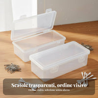Small Clear Plastic Box Multipurpose Mini Storage Box Lightweight for Craft Room