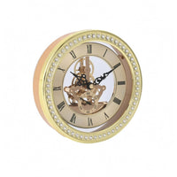 Wall Timepiece Crystal-Studded Roman Numeral Wall Timepiece Gold-Toned