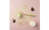 Long Handle Candle Wick Smotherer Smokeless Vintage Enamel Candle Wick Smotherer Dome Shaped Wick Extinguishing Tool Smoke-Clear