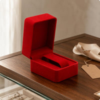 Velvet Watch Box Lined Interior Watch Gift Box Hinged Lid