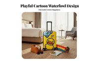 360° Wheels Wheeled Duck-Themed Suitcase Combination Lock Toddler Trolley Case Child-Sized children's Luggage Fun Patterns for Toddlers, Travelers, Parents, Airport, Vacation, Short Getaway Trips, Sleepovers