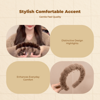 spotted Print Headband, Soft Plush, Women Hair Accessories