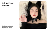 2 Pieces feline haural featureing appendages and chime Collar Set Cute Design Hair Decoration for Party-Goers