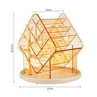 Rotating Cosmetic Organizer Clear Storage Shelf Compact for Bathroom Counter