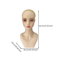 Mannequin Head with Shoulders and Chest Countertop for Cosplayers