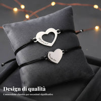 2 Pieces Mother Daughter Bracelet Set Adjustable Engraved Cord Bracelet