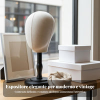 Mannequin Head Display Portable Tabletop Head Form Stable Base for Trade Display