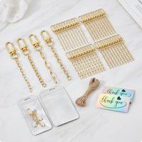 60 Pieces Gold-Colored Keychain Ornament Polished Finish Metal Snap Hook Easy To