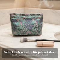 Chinese Aesthetic Makeup Pouch Multi-Purpose Floral Jacquard Cosmetic Bag