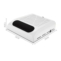 Nail Dust Collector Low Noise Manicure Dust Extractor Reusable Filter