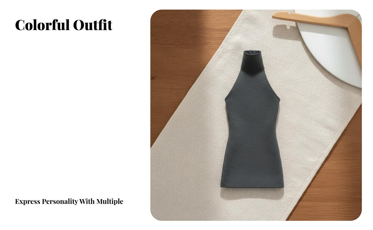 1/6 Scale Backless Dress formFitting Fit 1/6 Scale Female Dress Material Sleeveless Figure Clothing for Collectors, Hobbyists, Photography