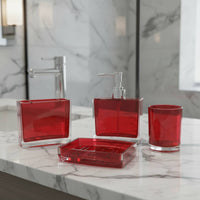 4 Pieces Acrylic Bathroom Vanity Set Bath Organizer for Restroom, Washroom