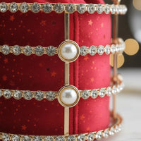 Velvet Evening Pail Bag Shimmering Pearl Handle Pail Bag Party Ready for Women