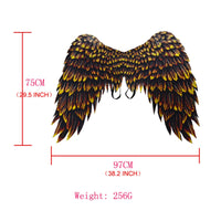 Costume Feathered Appendages with Straps Nonwoven Angel Feathered Appendages Lightweight for Carnival