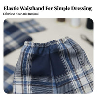 Jointed Doll Pants Design Unisex Doll Trousers BJD Plaid Pants