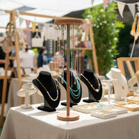 Necklace Display Stand Detachable Jewelry Display Rack Multi-Hook
