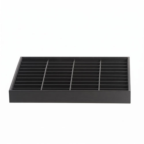 Black PU Leather Jewelry Display Tray Stackable Black Jewelry Display Tray