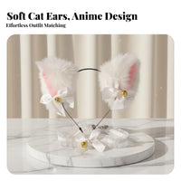 Maid Cosplay Hair Accessory Girly Design Chime Ribbon Cat Ear Hairband Cat Ear Headband Lightweight Lace Chime Choker