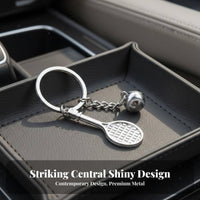 Zinc Alloy Rotating Sports Ball Keychain Creative Gift Rotatable Basketball Keyring Long-Lasting Metal for Men, Backpack Decoration