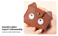 PU Leather Cat Coin Purse Compact Size Kitty Card Wallet Portable for Women, Students, Daily Use, Shopping, Handbag Organization