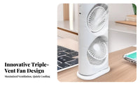 Oscillating Function USB Air Cooler Humidifier 3 Speed Settings Portable Misting Fan Compact Design for Office, Bedroom, Dorm Room