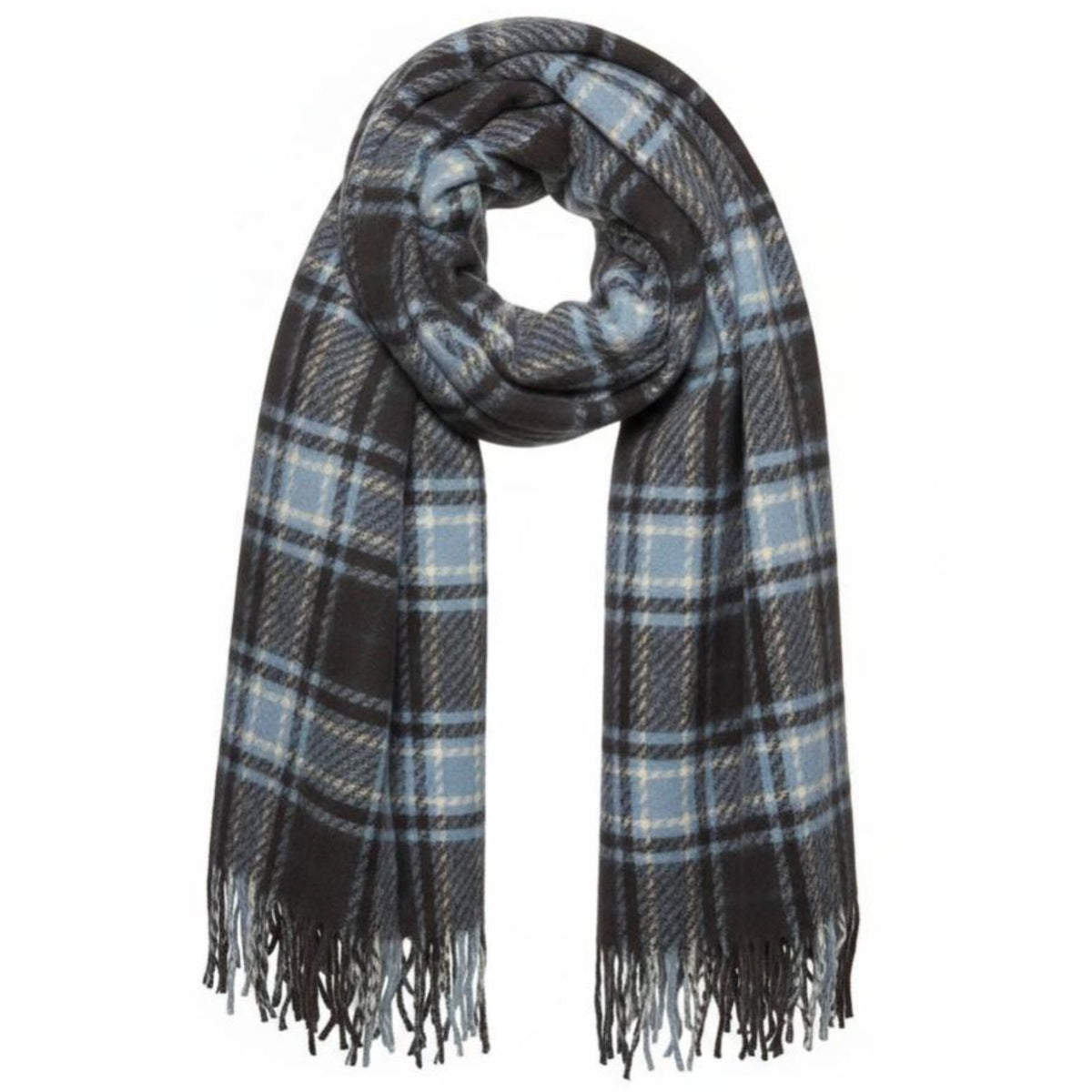 Plaid Scarf, Thickened Autumn Winter Wrap, Soft Cashmere Feel, Unisex, Korean Style, Large Rectangle