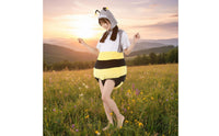 Bee Torso Shark Head Costume Cute Cartoon Design Shark Bee Costume Funny Creature Combination Suit Comfortable Novelty Clothing