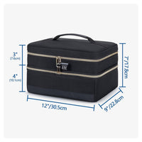 Double-Layer Storage Bag's Top Handle Lockable Storage Bag Portable First Supply Organizer