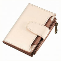 PU Leather Wallet Textured Grain Billfold Dust Protection