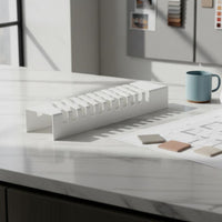 Tile Sample Display Rack Strong Load-Bearing Acrylic Tile Display Stand Slotted Stone Sample Holder Space-Saving Design