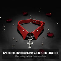 Cross ornament Neckband Darkly Romantic and aesthetic Choker Edgy Look for Cosplay, Parties, Women