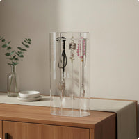 Necklace Display Box Transparent Acrylic Necklace Box Compact Organizer