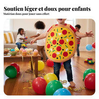 Pizza Costume Includes Hat Pizza Cosplay Set Double-Sided for Performances, Kids