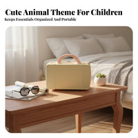 Retro Design 14 Inch Makeup Case Long-Lasting Handle 14 Inch Cosmetic Suitcase Double Zipper for Travelers, Moms, Vacation, Business Trip