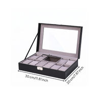 Watch and Jewelry Box Transparent Window Jewelry Watch Box Jewelry Band Slots