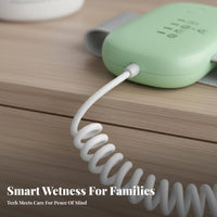 Sound and Vibration Alerts Wired Bedwetting Alarm Easy Single-Button Operation Wearable Moisture Alarm Safe Materials for Elderly, Toddlers