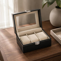 Watch Storage Box Clear Window Watch Display Box Stitching