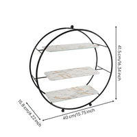 3-Tier Cake Stand Sturdy Iron Frame 3 Tier Cake Stand Space-Saving Dessert Tiered Tray for Party