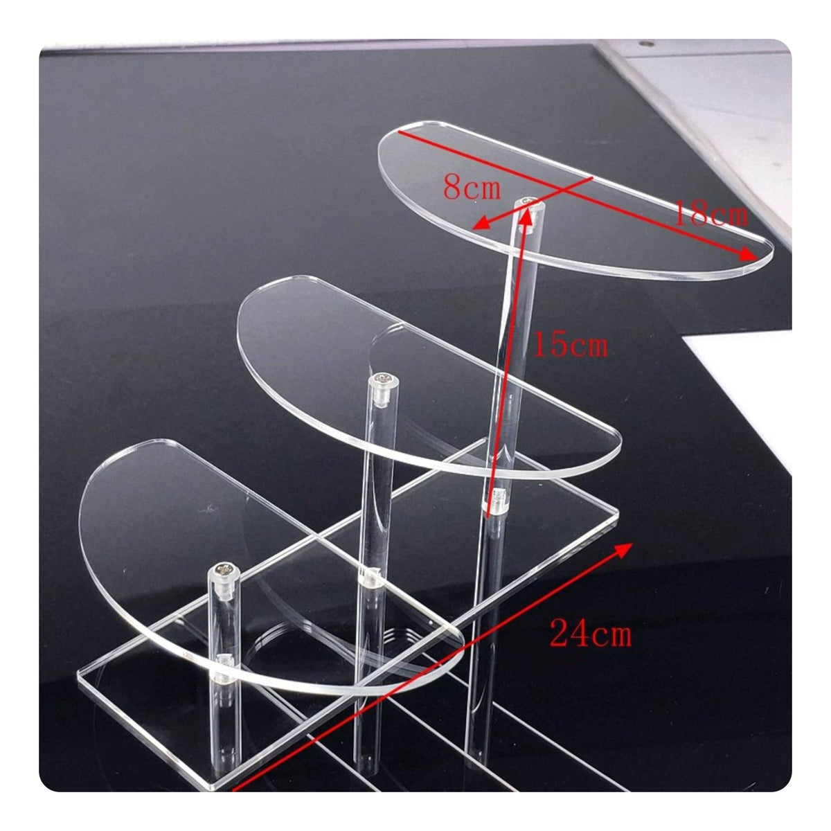 Acrylic Display Riser Versatile Use Clear Plastic Display Shelf for Retail Shop