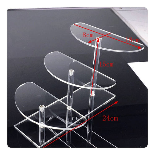 Acrylic Display Riser Versatile Use Clear Plastic Display Shelf for Retail Shop