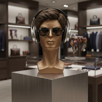 Male Mannequin Head Makeup Practice Hairpiece Display Stand Long-Lasting