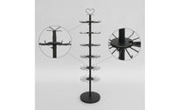 Rotating Display Rack with Hooks Floor-Standing for Retailers