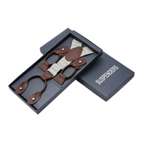 Elastic Button-on Braces Gift Box Included Clothing Accessory Heavy Duty for Men